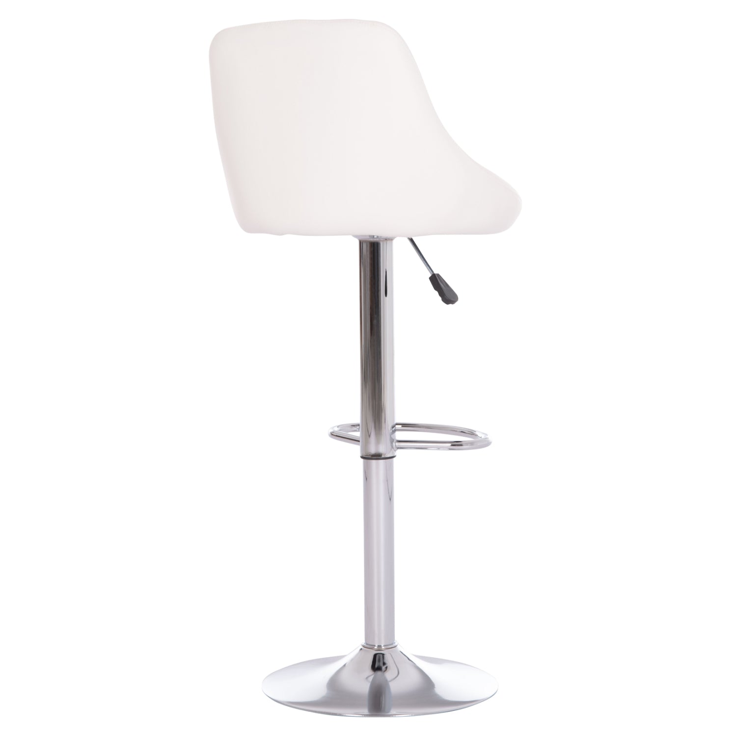Бар стол ROSE КГ204.22 с хромиран амортисьор и бял PU 48x45x105см.