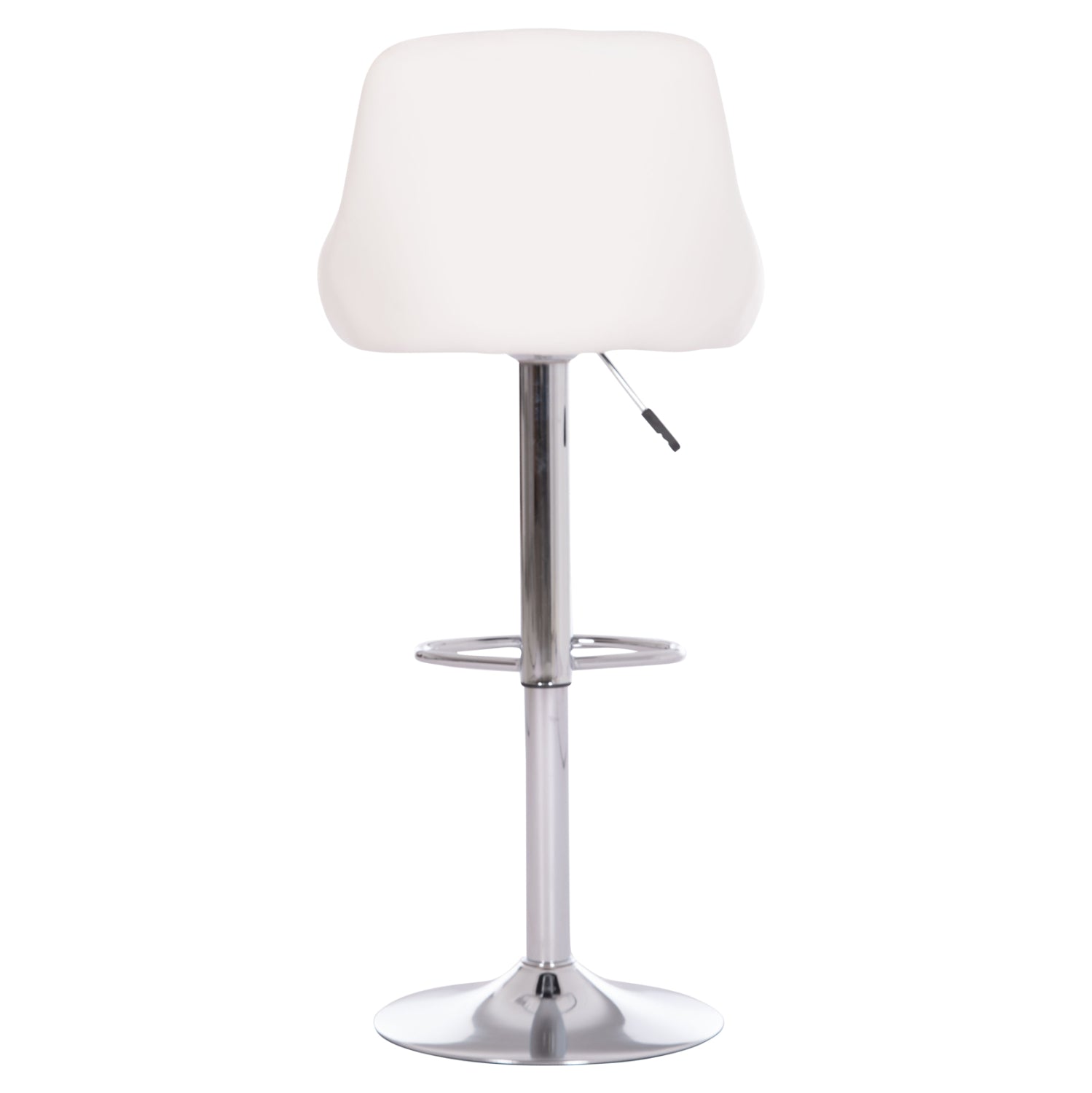 Бар стол ROSE КГ204.22 с хромиран амортисьор и бял PU 48x45x105см.