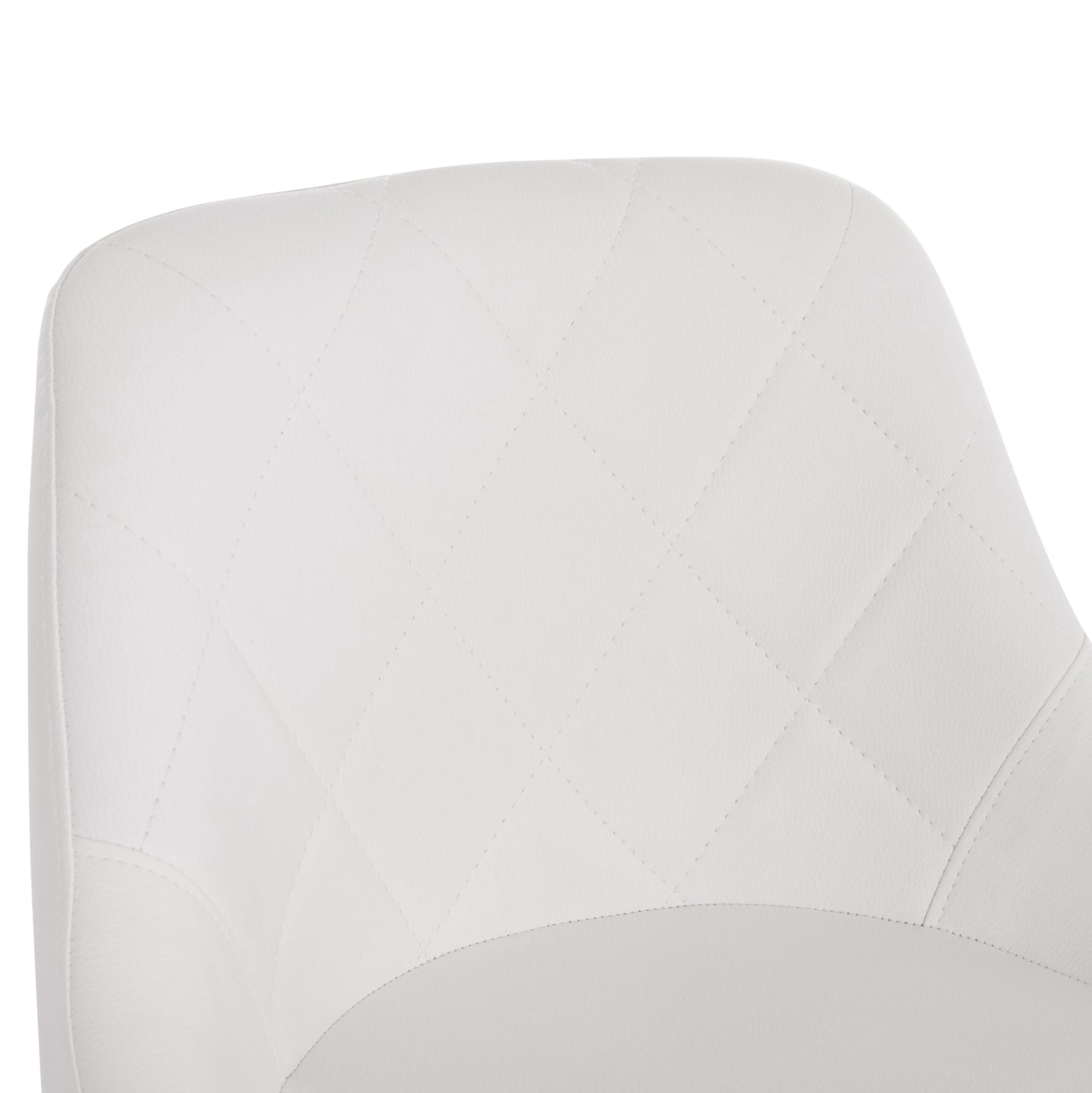 Бар стол Rose КГ204.22 с хромиран амортисьор и бял PU 48x45x105см.