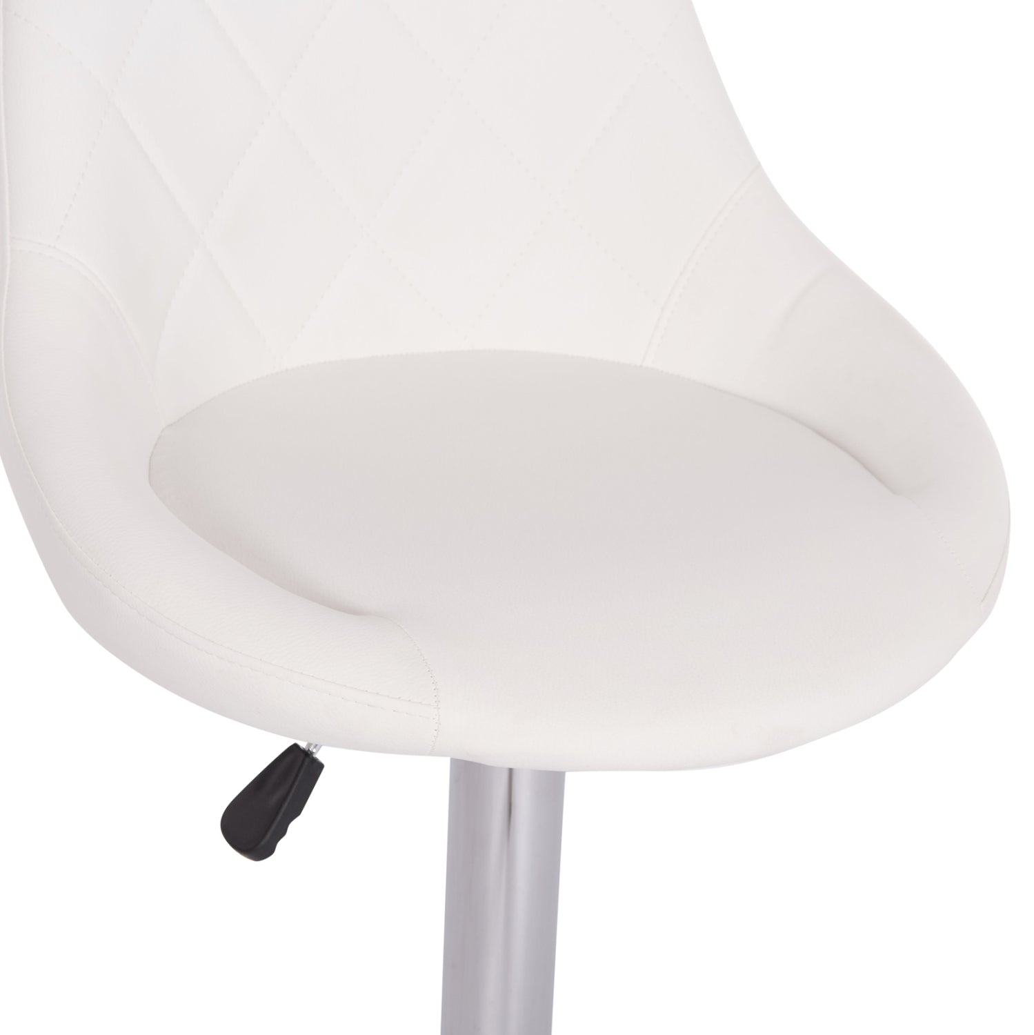Бар стол ROSE КГ204.22 с хромиран амортисьор и бял PU 48x45x105см.