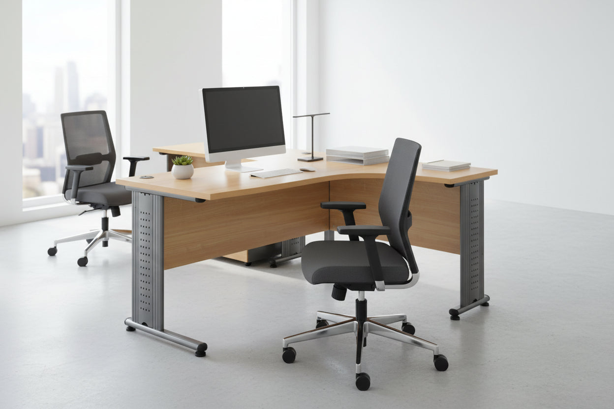 Офис бюро VALDEN бук-сив цвят  160х120х75 см