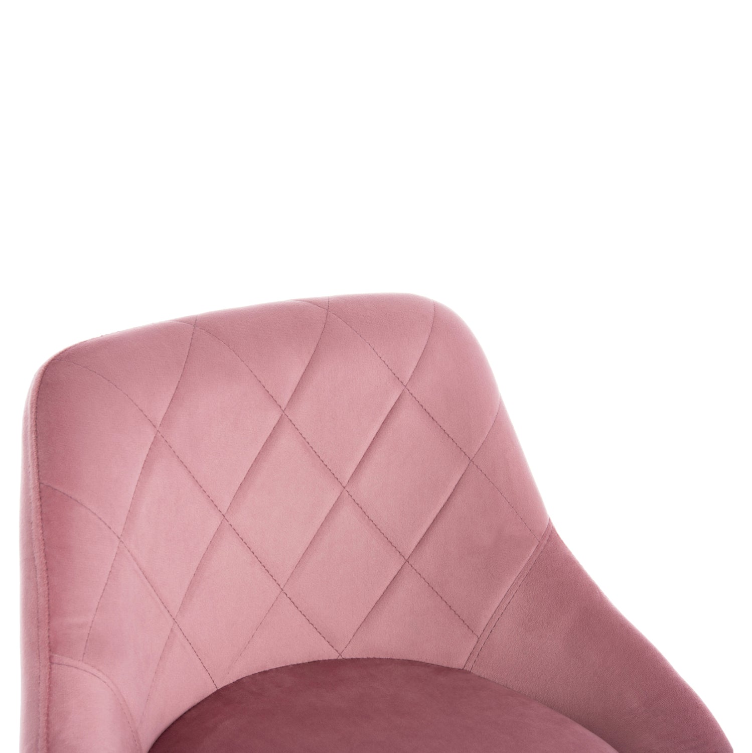 Бар стол ROSE КГ204.42 с хромиран амортисьор и кадифе в цвят гнила ябълка 48x45x105см.