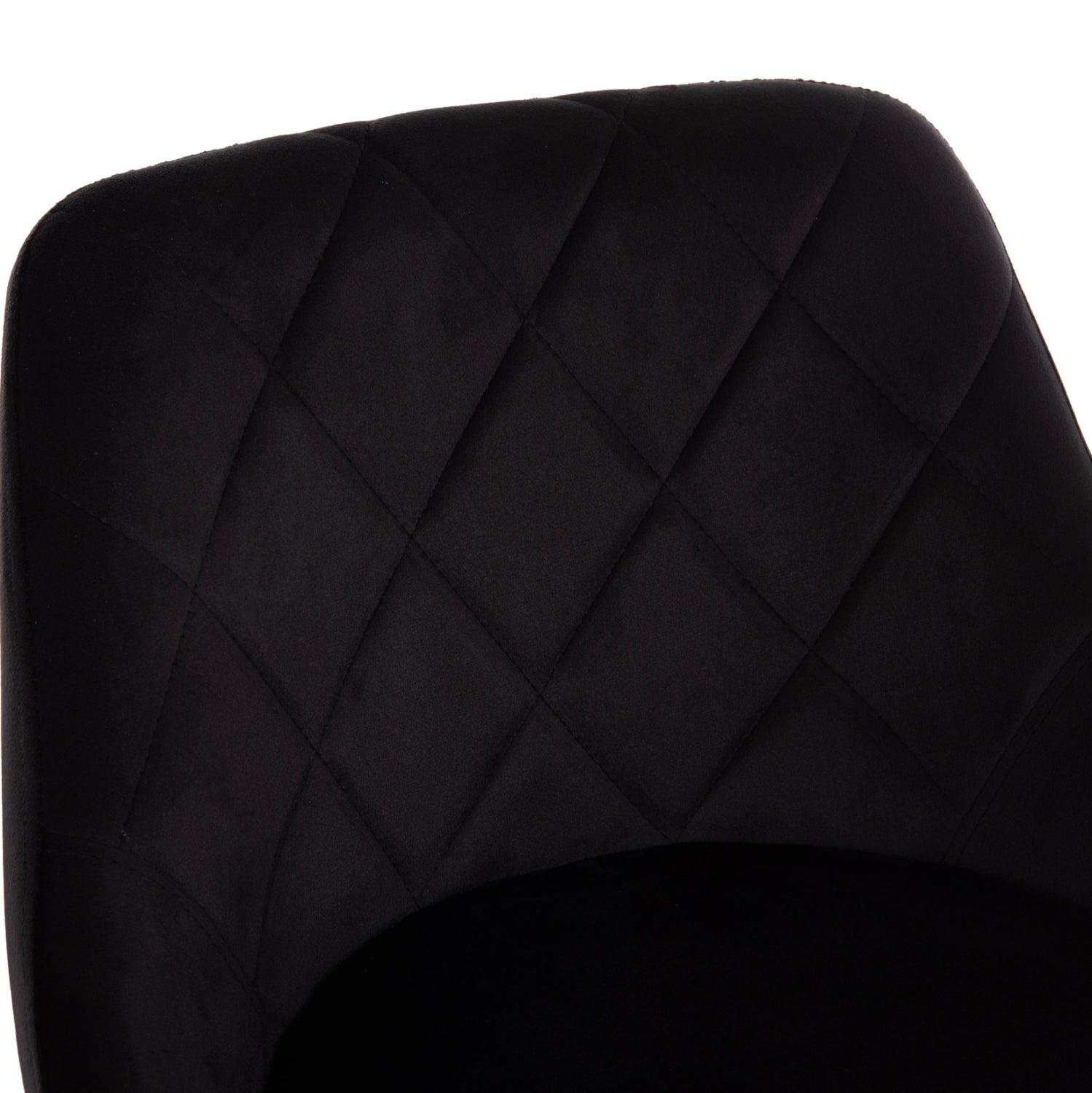 Бар стол ROSE КГ204.44 с хромиран амортисьор и черно кадифе 48x45x105см.