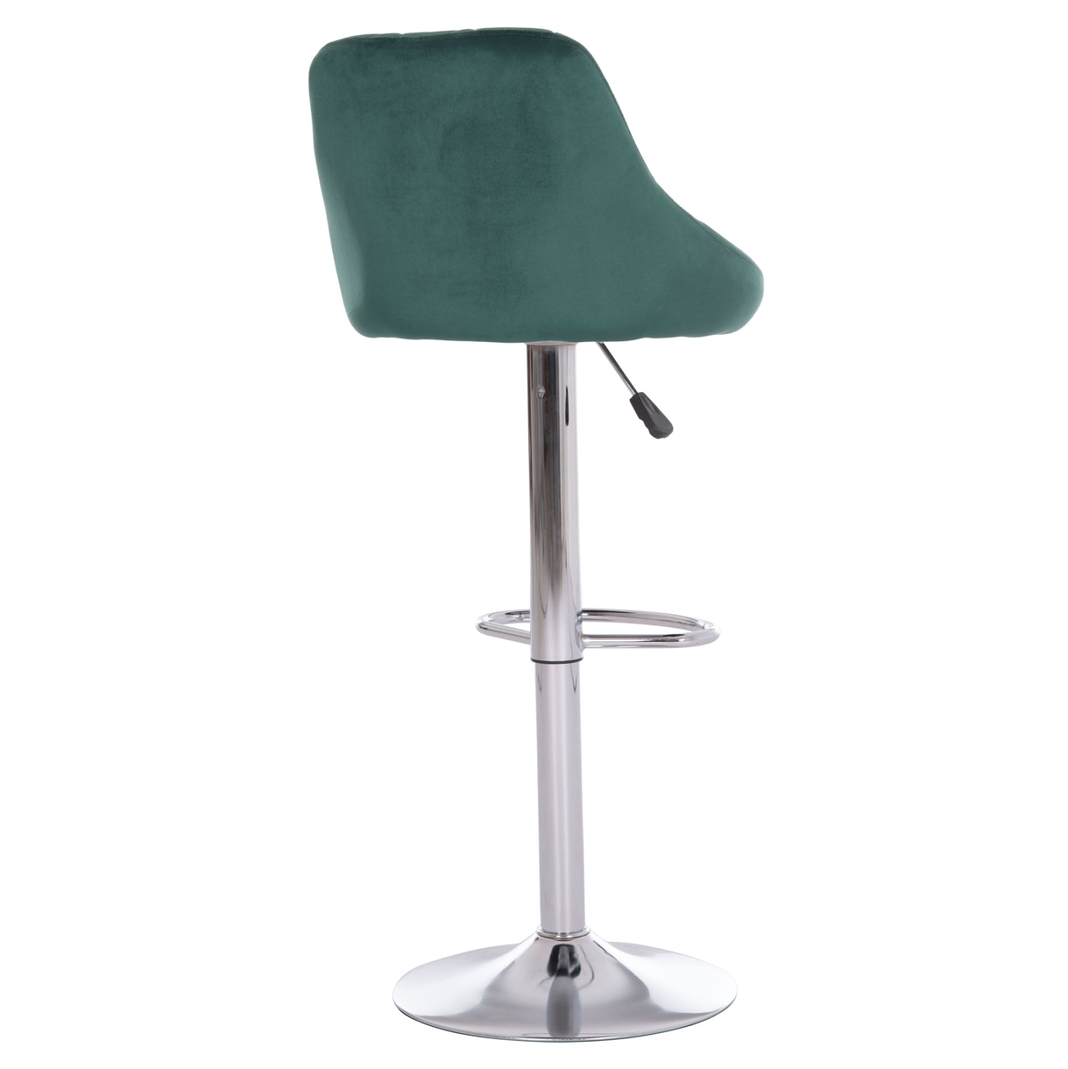 Бар стол ROSE КГ204.46 с хромиран амортисьор и кадифе, кипарис, 48x45x105см.