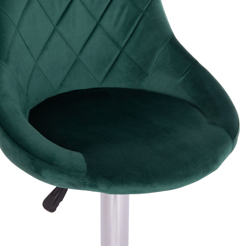Бар стол ROSE КГ204.46 с хромиран амортисьор и кадифе, кипарис, 48x45x105см.