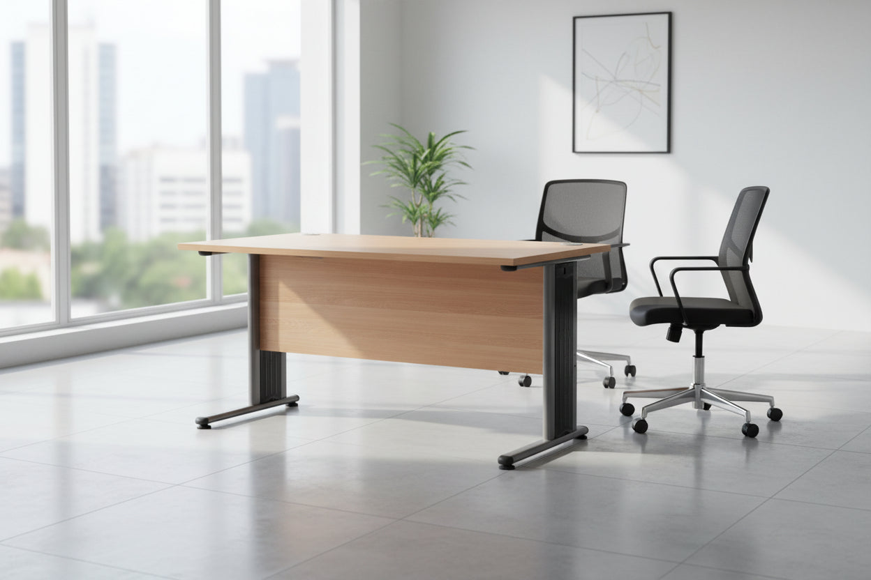 Офис бюро VALDEN цвят бук-сив 150X80X75см