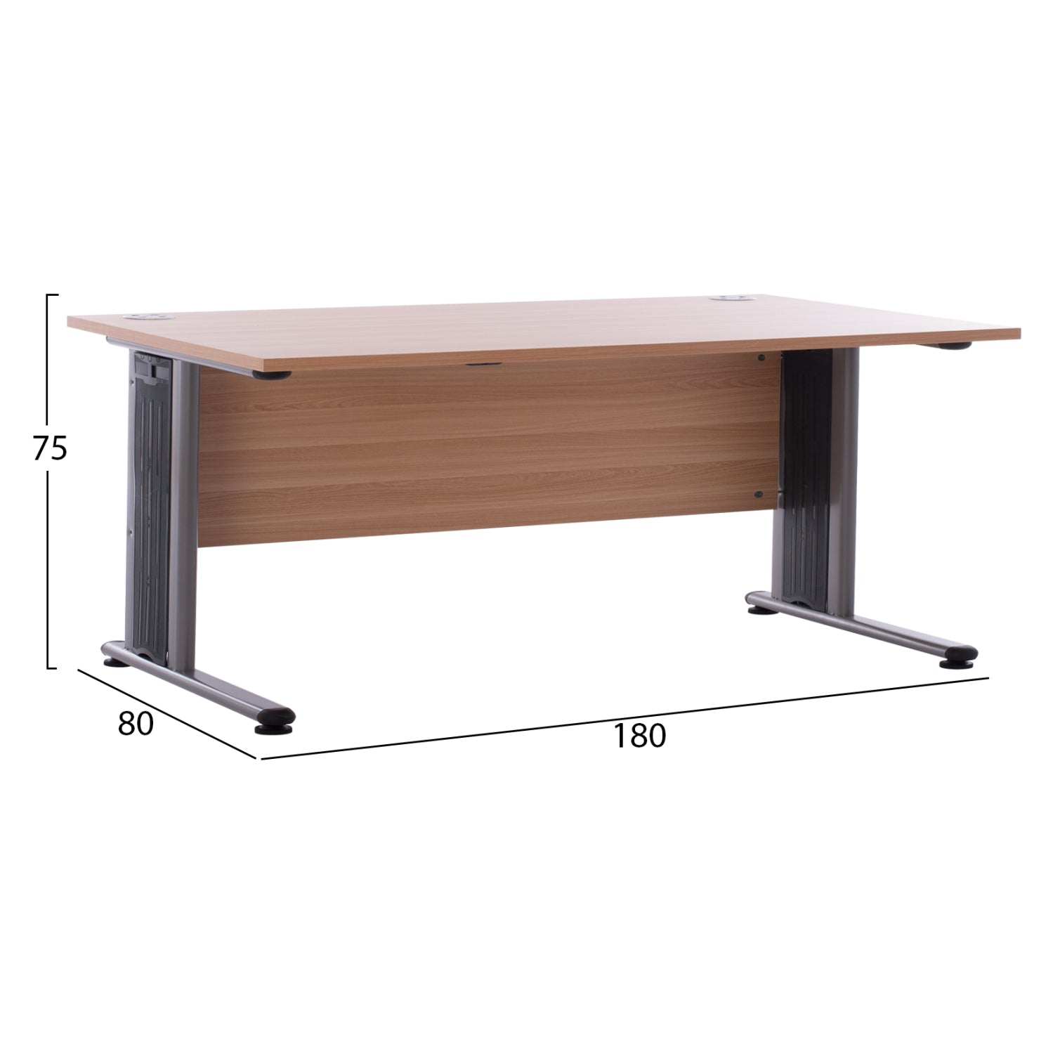 Офис бюро VALDEN цвят бук-сив 180X80X75см