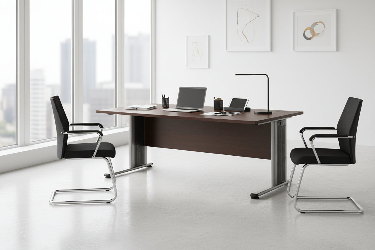 Офис бюро VALDEN цвят венге 180X80X75см