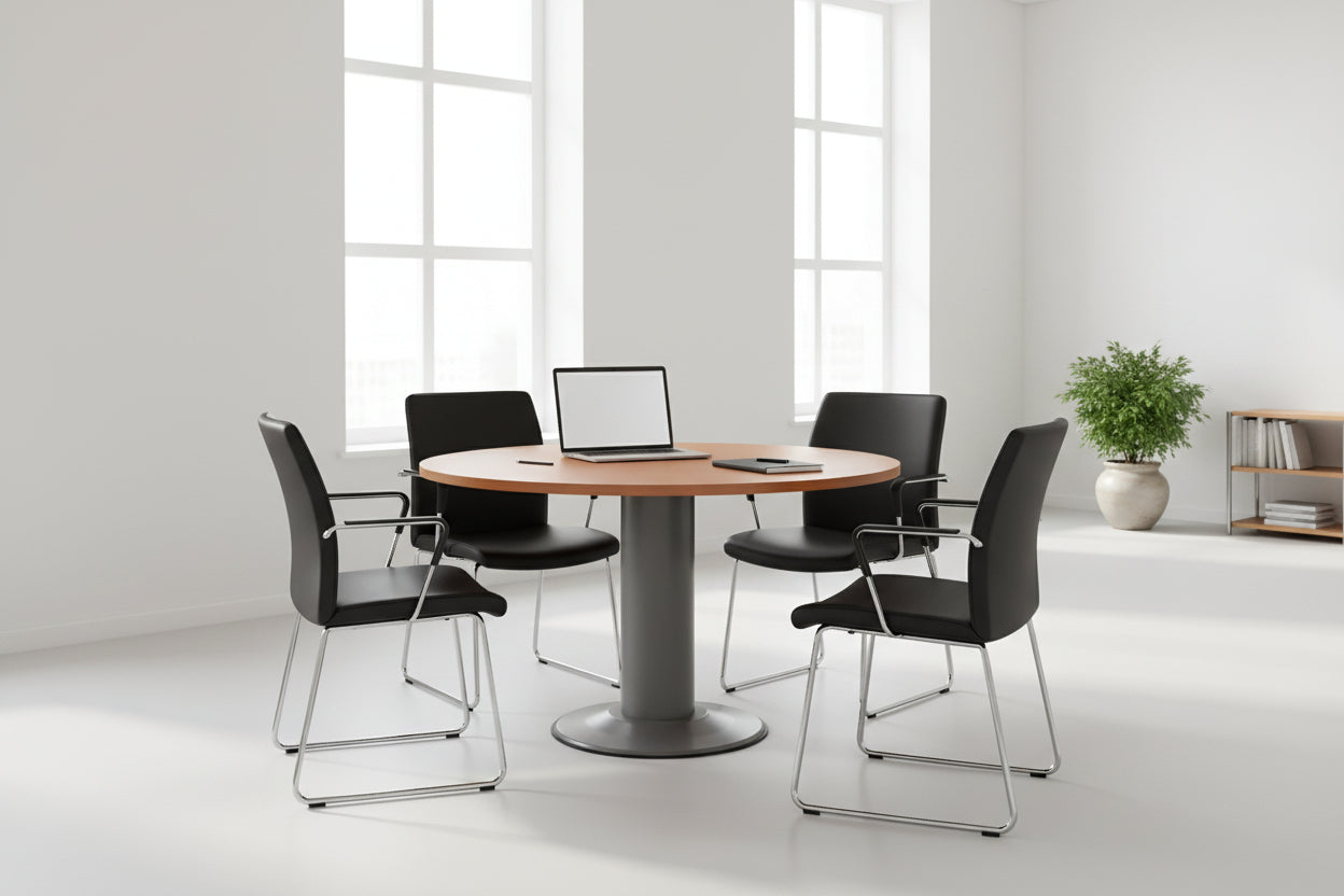 Конферентна маса VANCE цвят череша Φ105Χ75