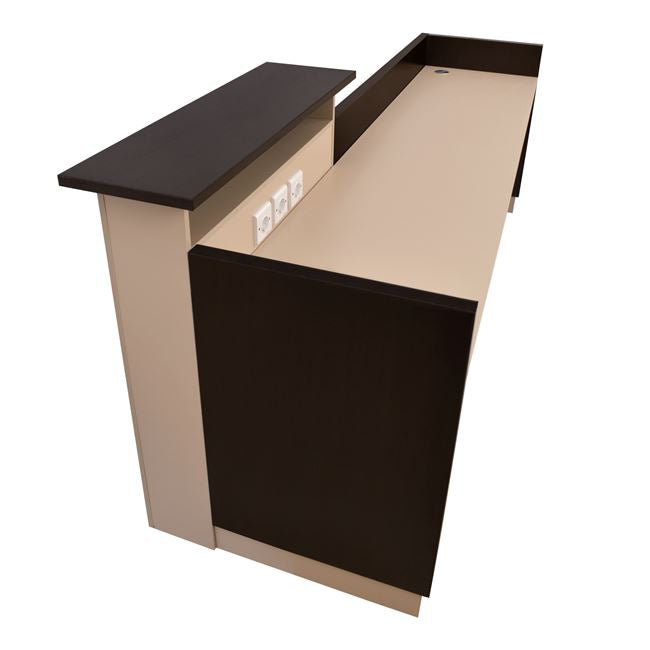 Рецепция  DALTON цвят венге-бежов  240x80x106см