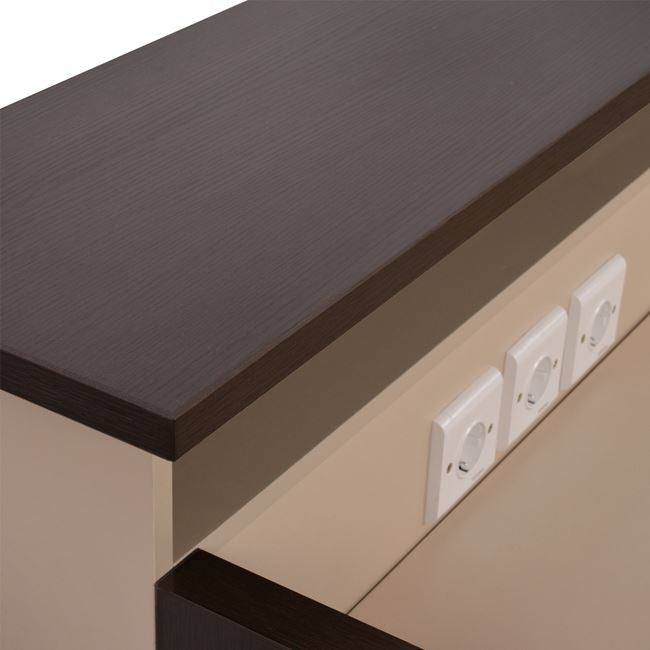 Рецепция  DALTON цвят венге-бежов  240x80x106см