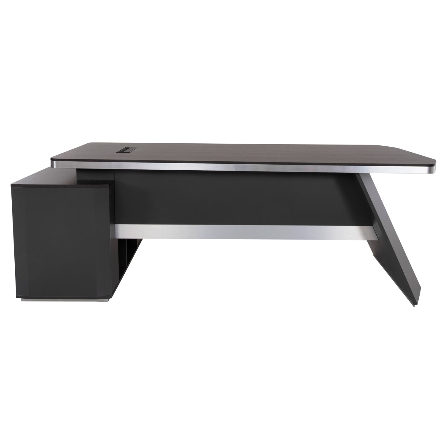 Префесионално офис бюро ROSEWOOD десен ъгъл цвят венге-сив 220X180X76см