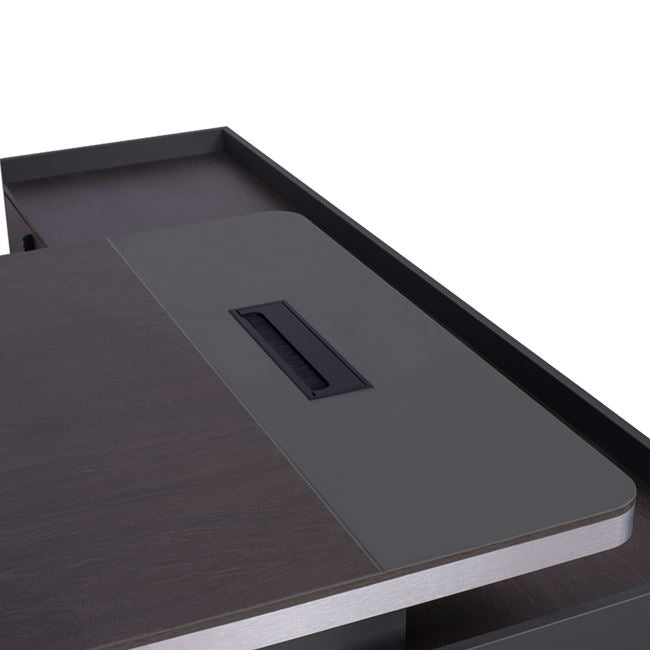 Офис бюро  ROSEWOOD сив цвят 220X180X76см