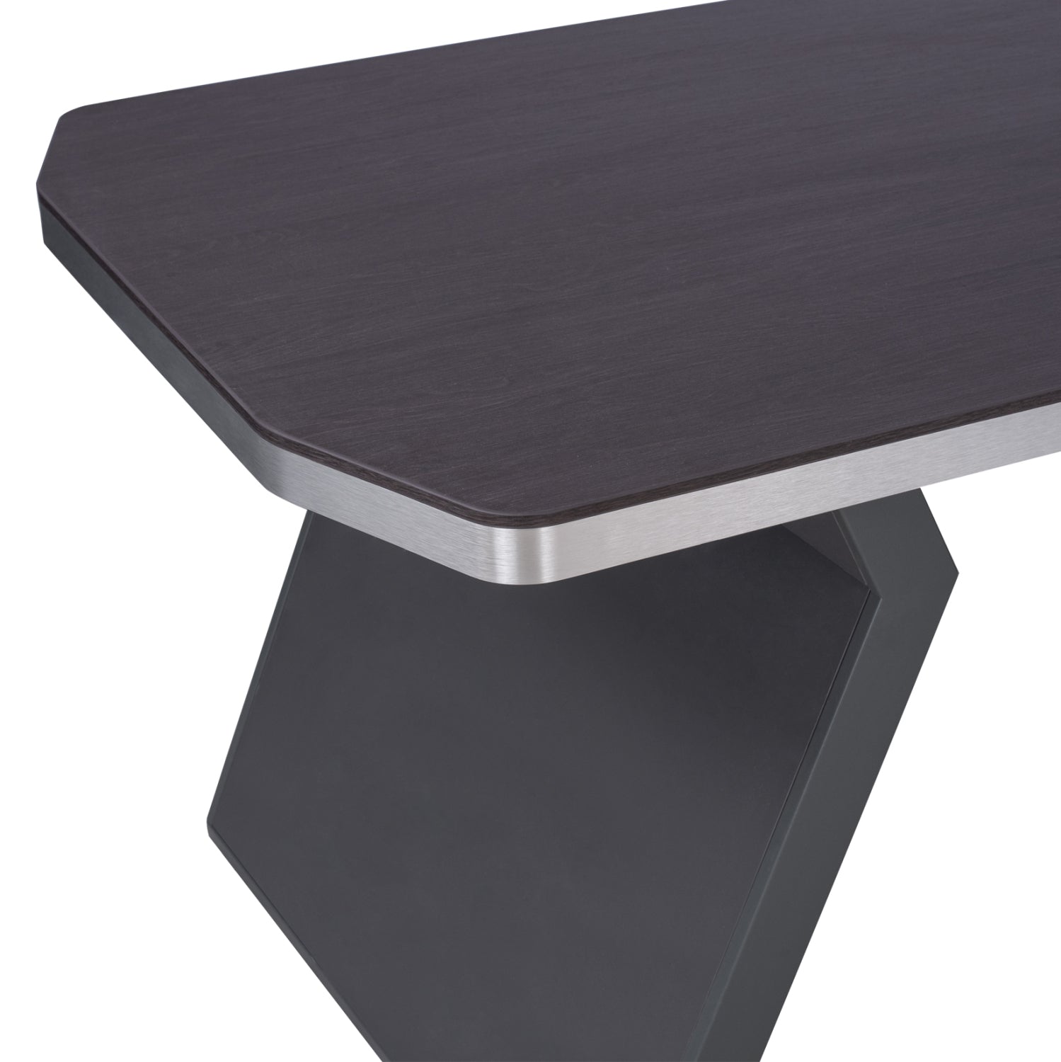 Бюро професинално ROSEWOOD 220x180 - десен ъгъл цвят венге-сив