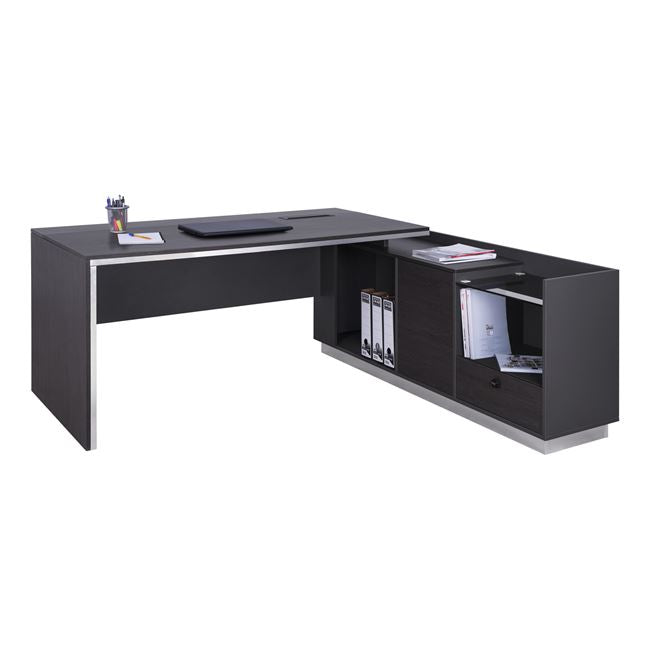 Офис бюро ROSEWOOD  - десен ъгълцвят венге-сив 180X170X76см