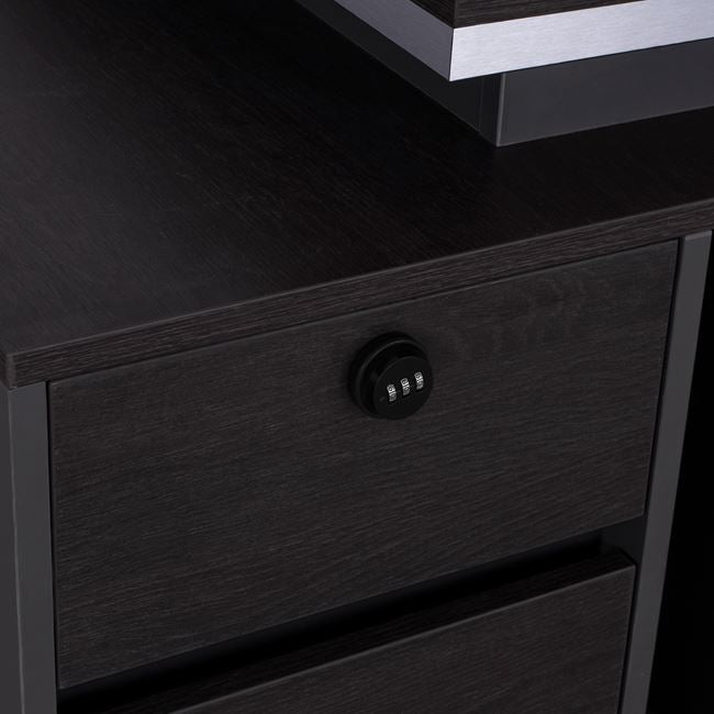 Офис бюро  ROSEWOOD  - ляв шкаф цвят венге 220X180X76см