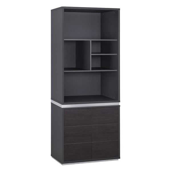 Библиотека ROSEWOOD цвят венге-сив 150Χ40Χ200см