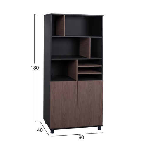 Библиотека   MAVIES цвят орех 80X40X180см