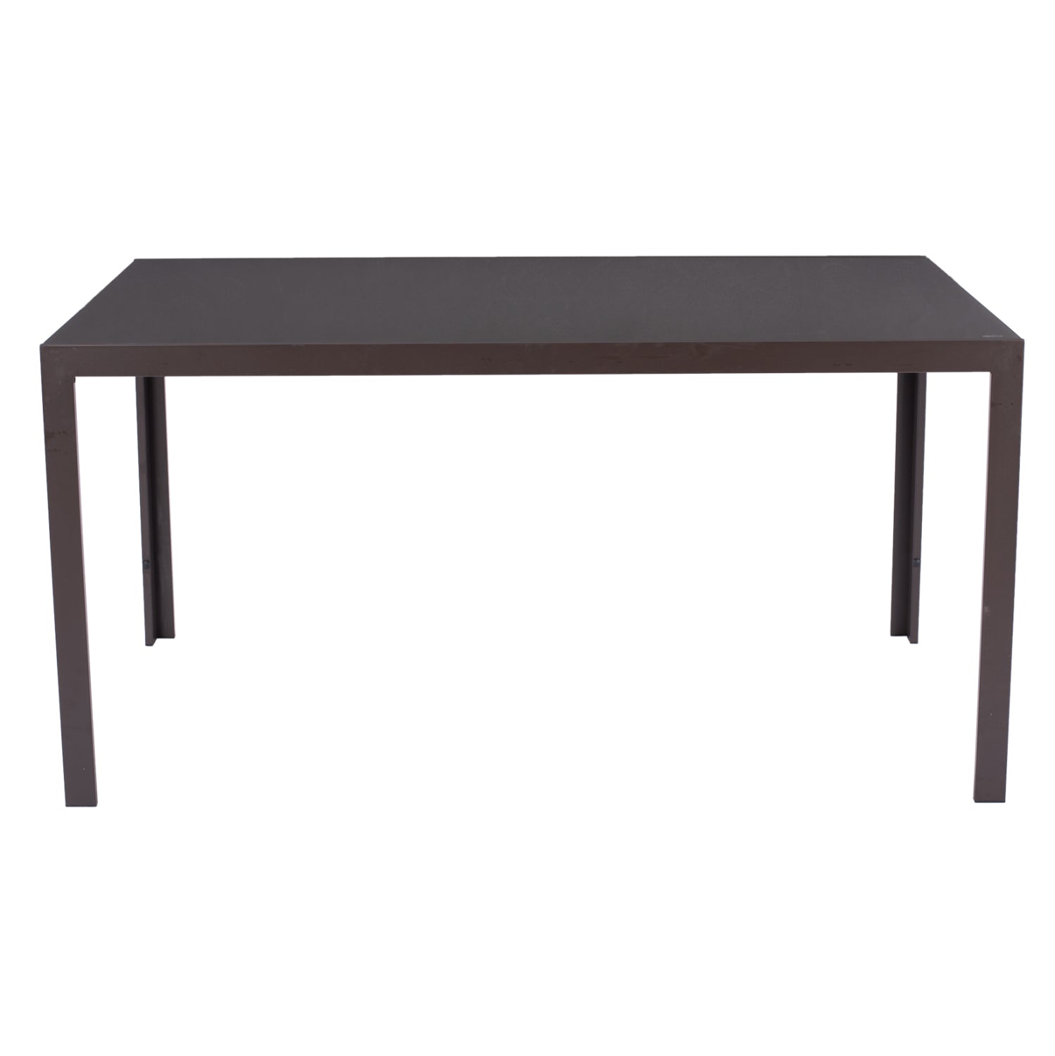 Комплект градински  LEOFER от 5 части с маса 150x90x75 и 4 стола- кафяв метал