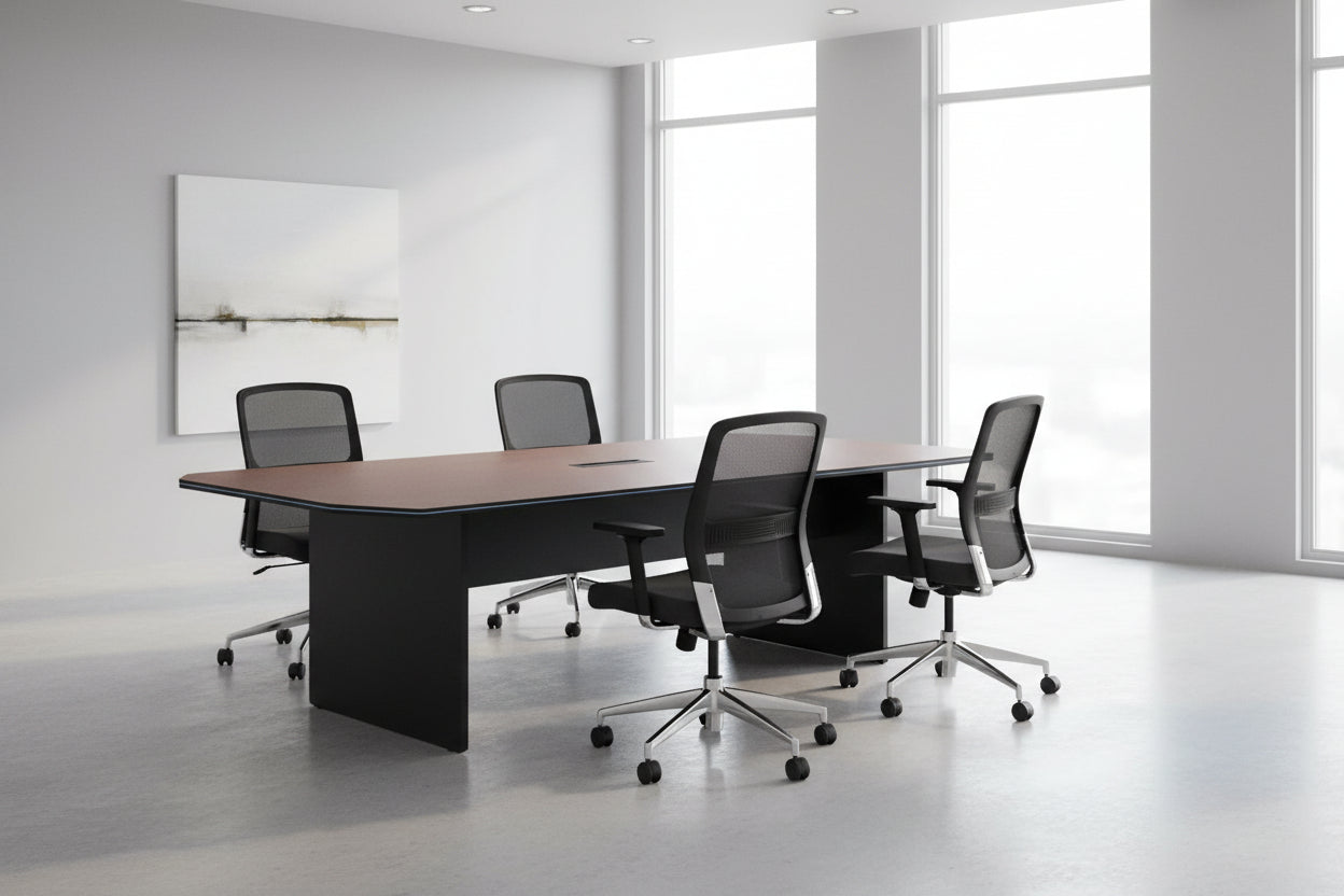 Конферентна маса  ROSEWOOD сив-орех цвят 240x120x75см