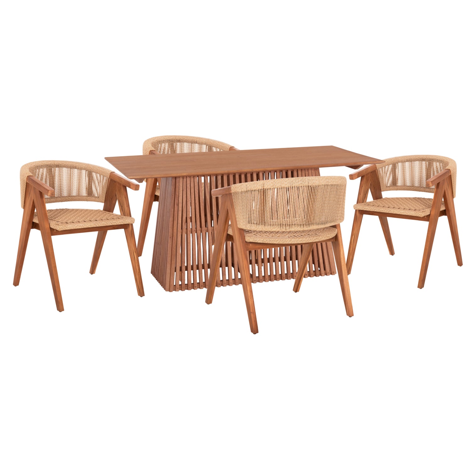 Трапезен комплект 5бр Бран правоъгълна маса и 4 стола