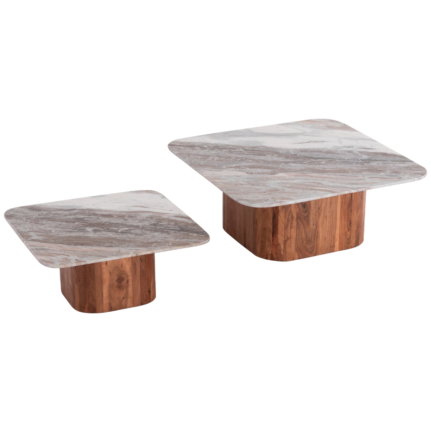 Комплект холни маси  VOLTI 2 бр сив-естествен цвят