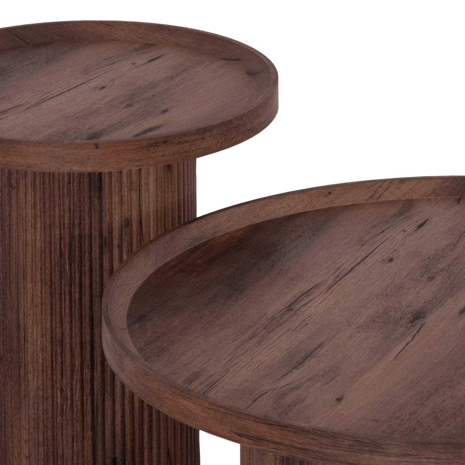 Комплект 2  холни маси MARGON  тъмно кафяв мдф φ80см и φ45см