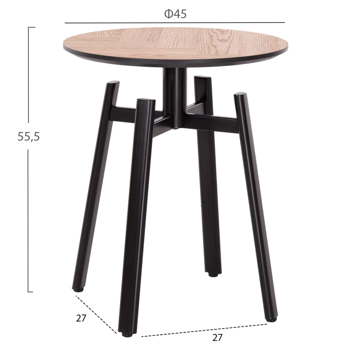Комплект от 2 масички за кафе NORTON mdf-метал φ80см и φ45см