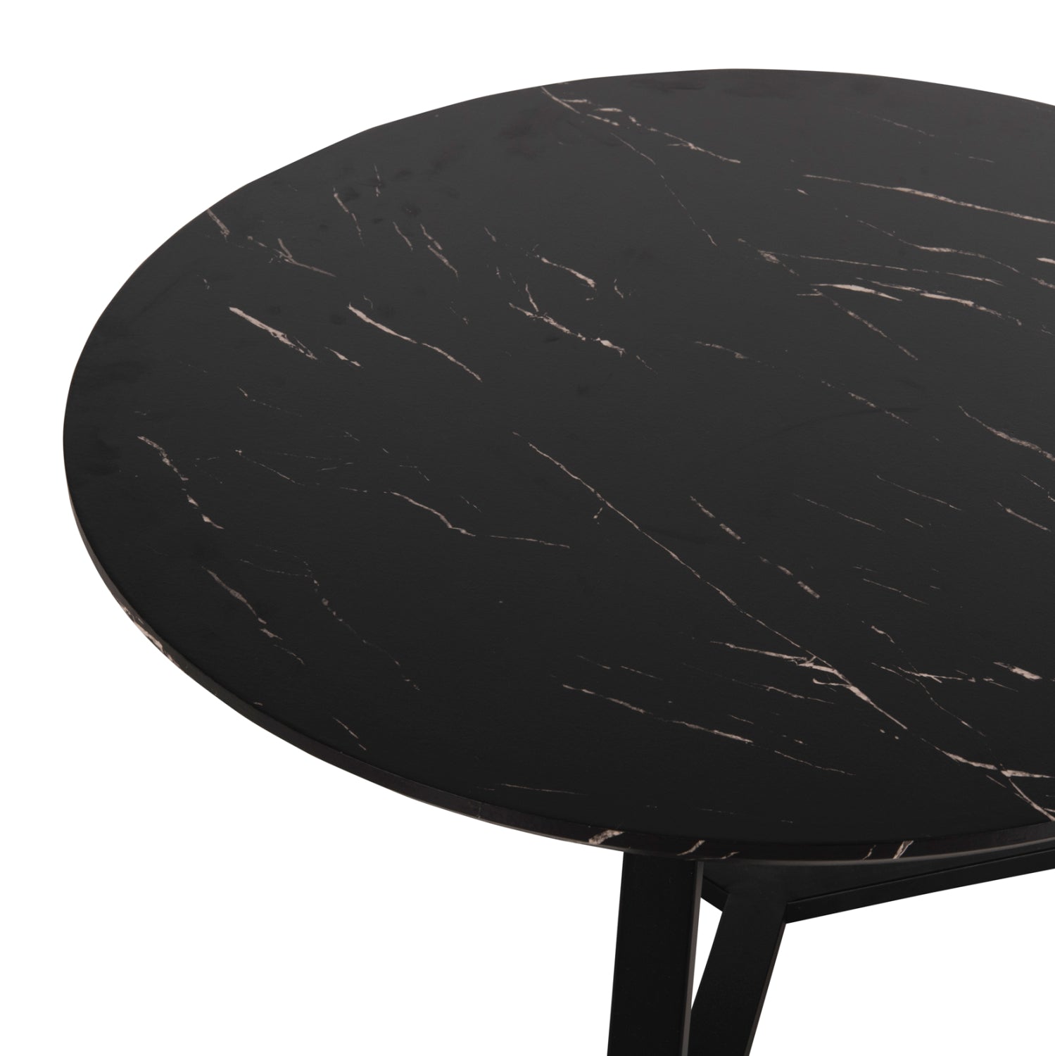 Комплект 2 холни маси Rocket мдф черен мрамор φ80см &amp; φ45см