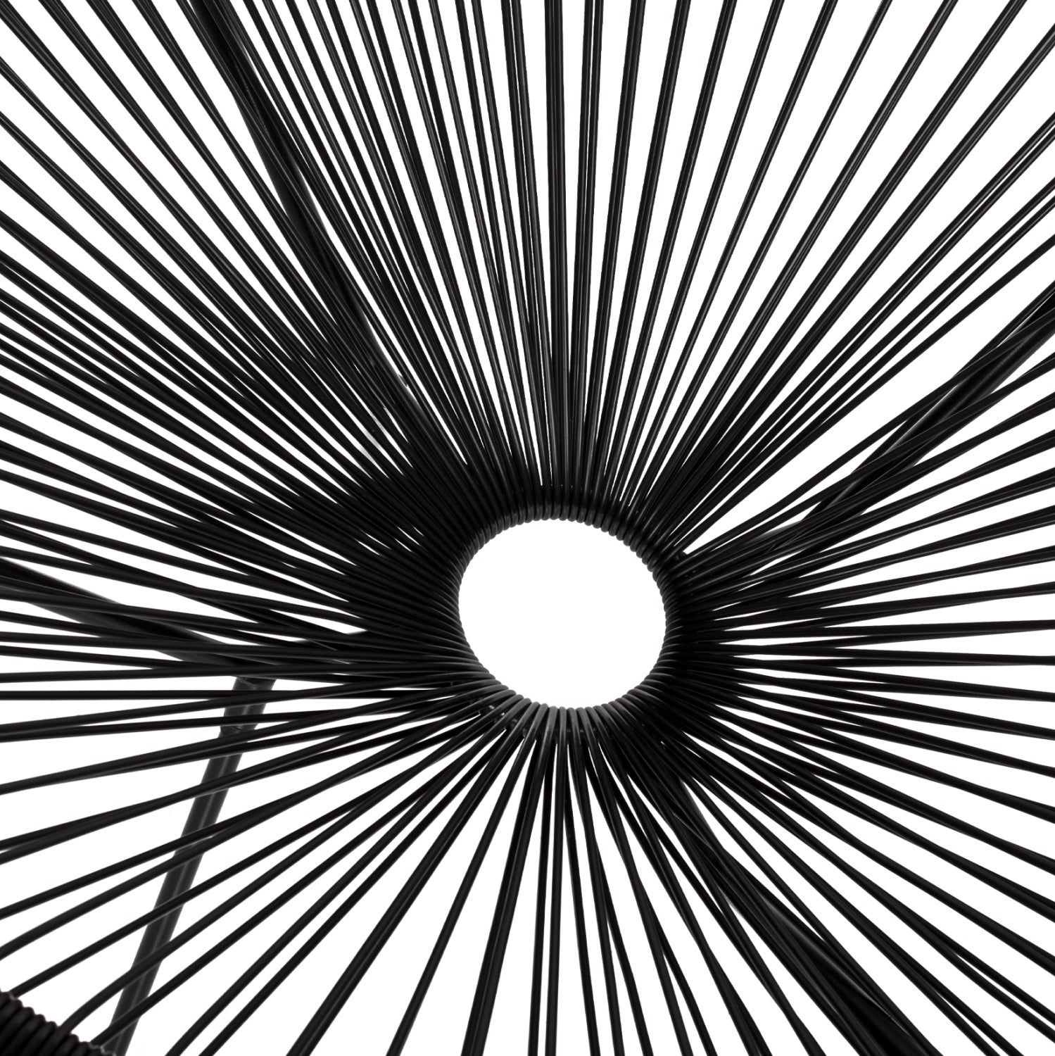 Комплект градински Акапулко черен цвят  с маса Φ47Χ45