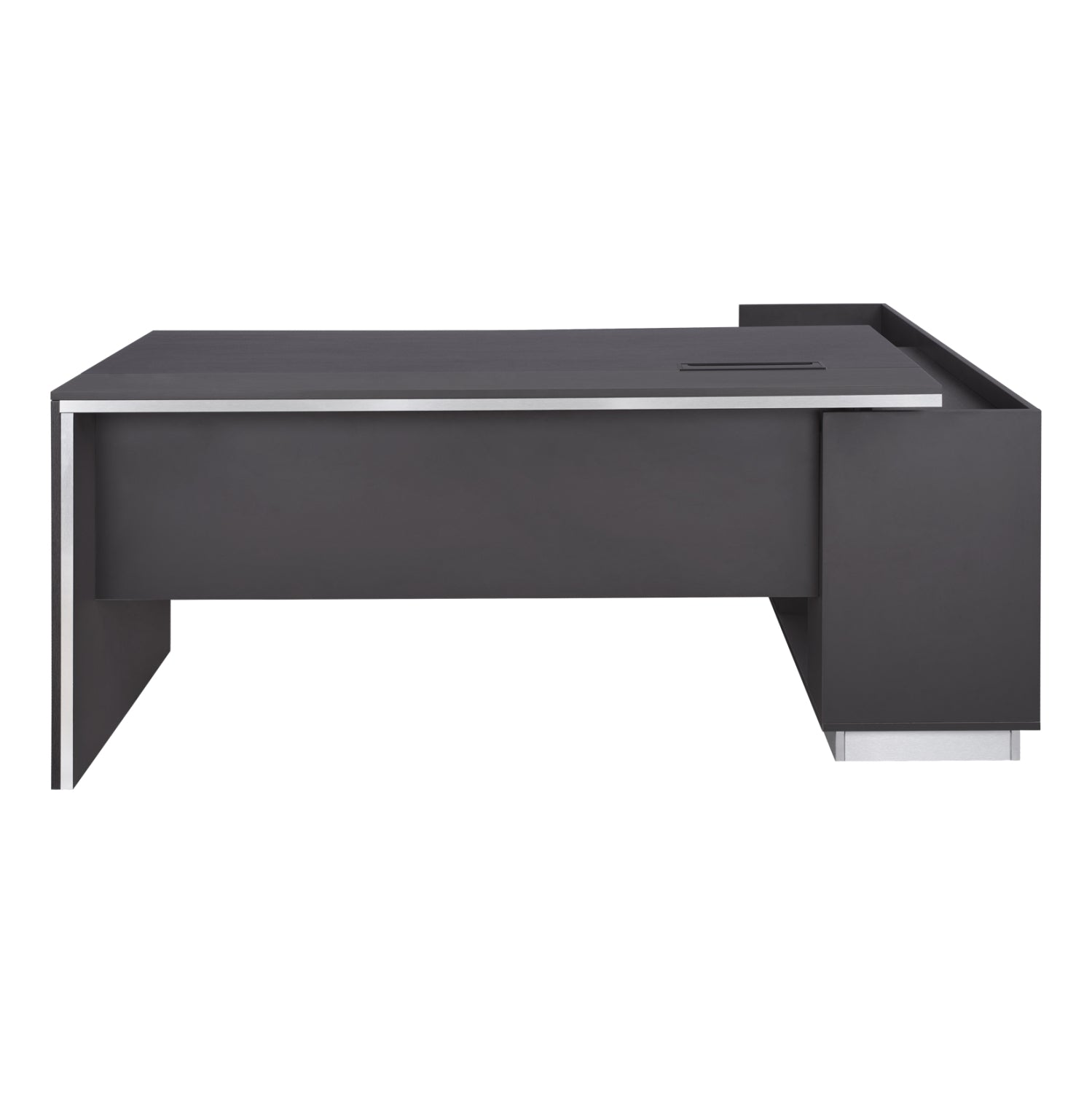 Офис бюро  ROSEWOOD  ляв ъгъл цвят венге-сив 200X160X76см