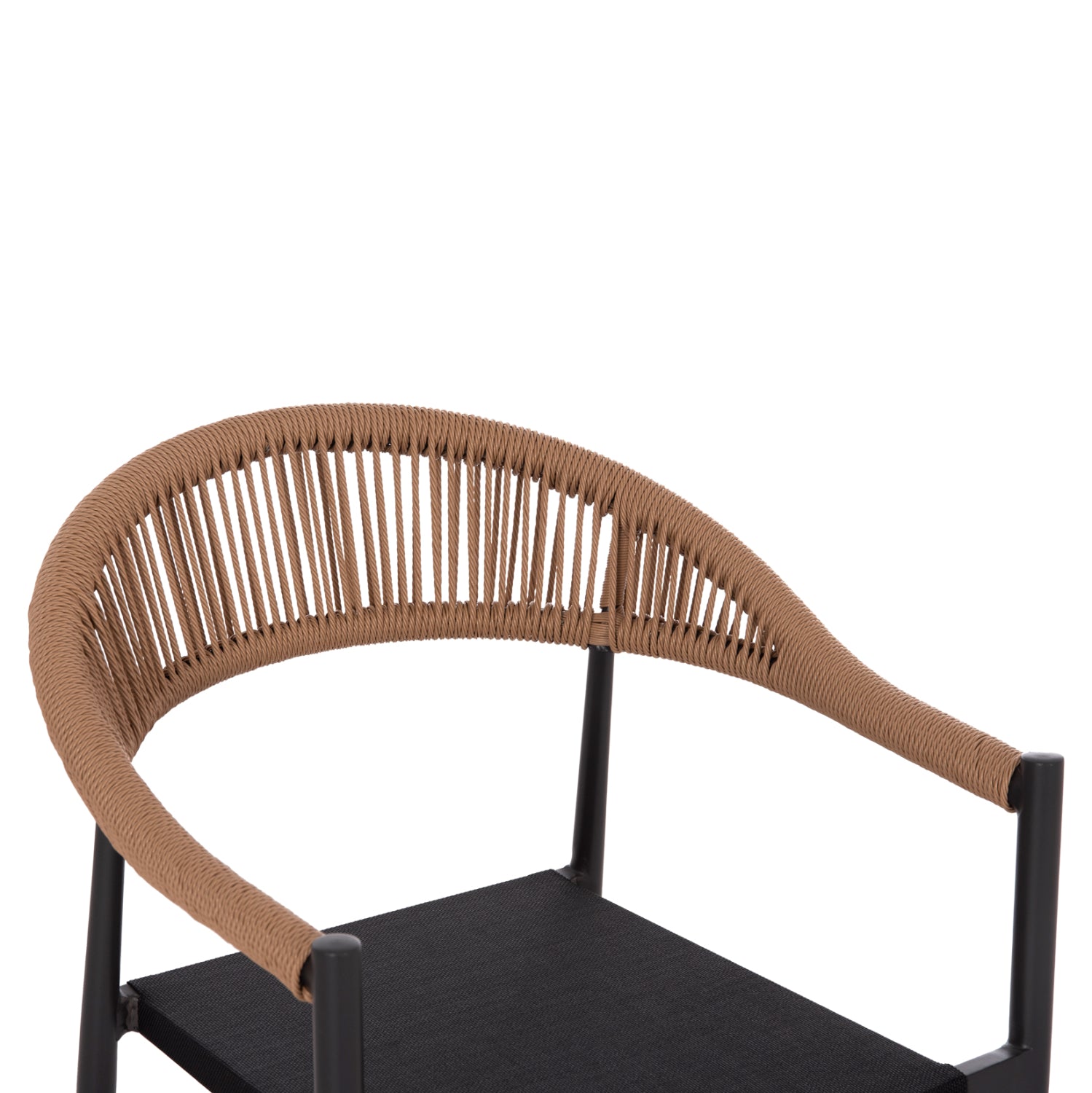 Външен трапезен комплект Space 5бр  тъмно сив алуминий--ператан с маса Φ126x74