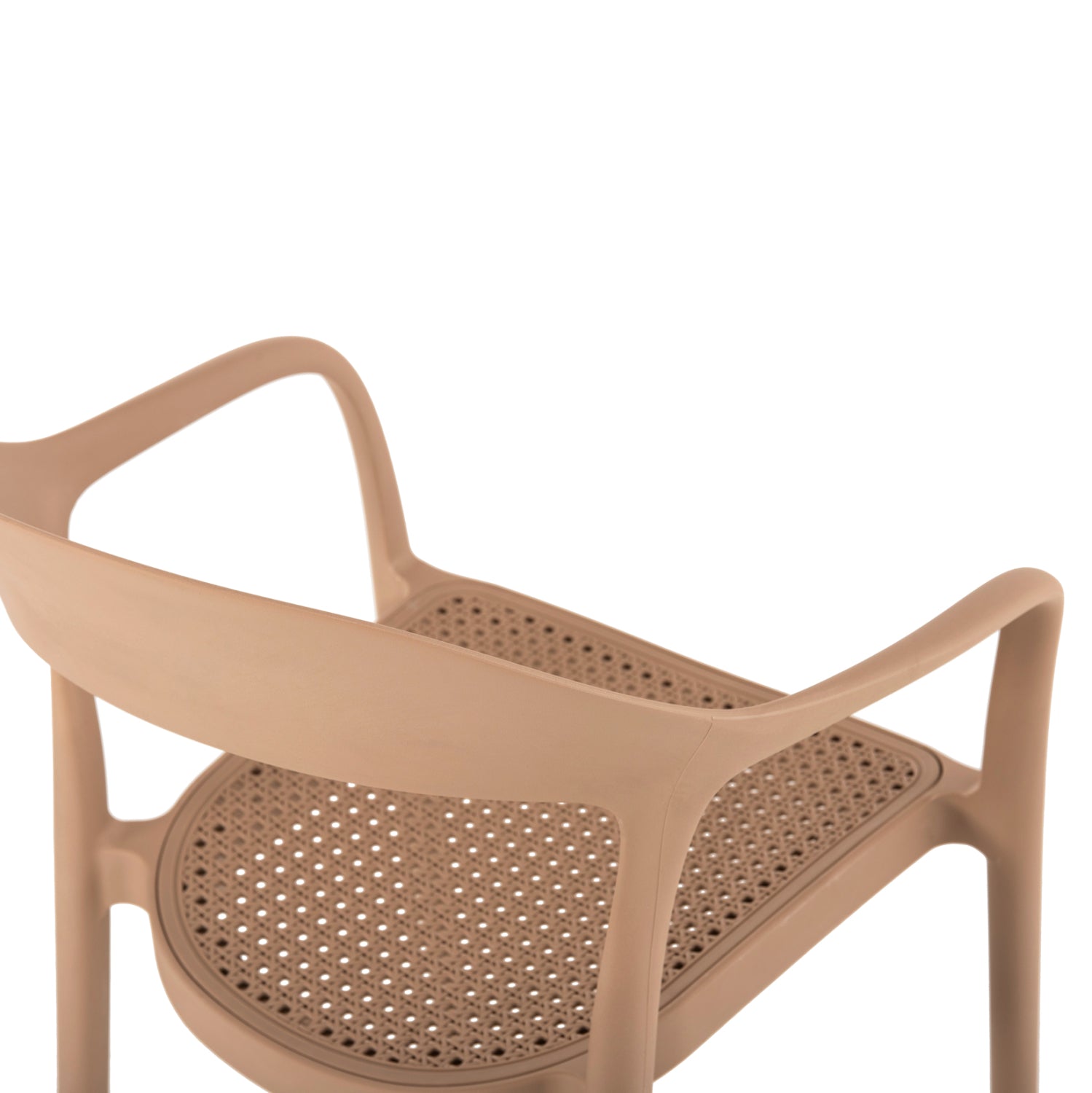 Външен трапезен комплект 3бр Сleo с маса 80x80x75 в капучино