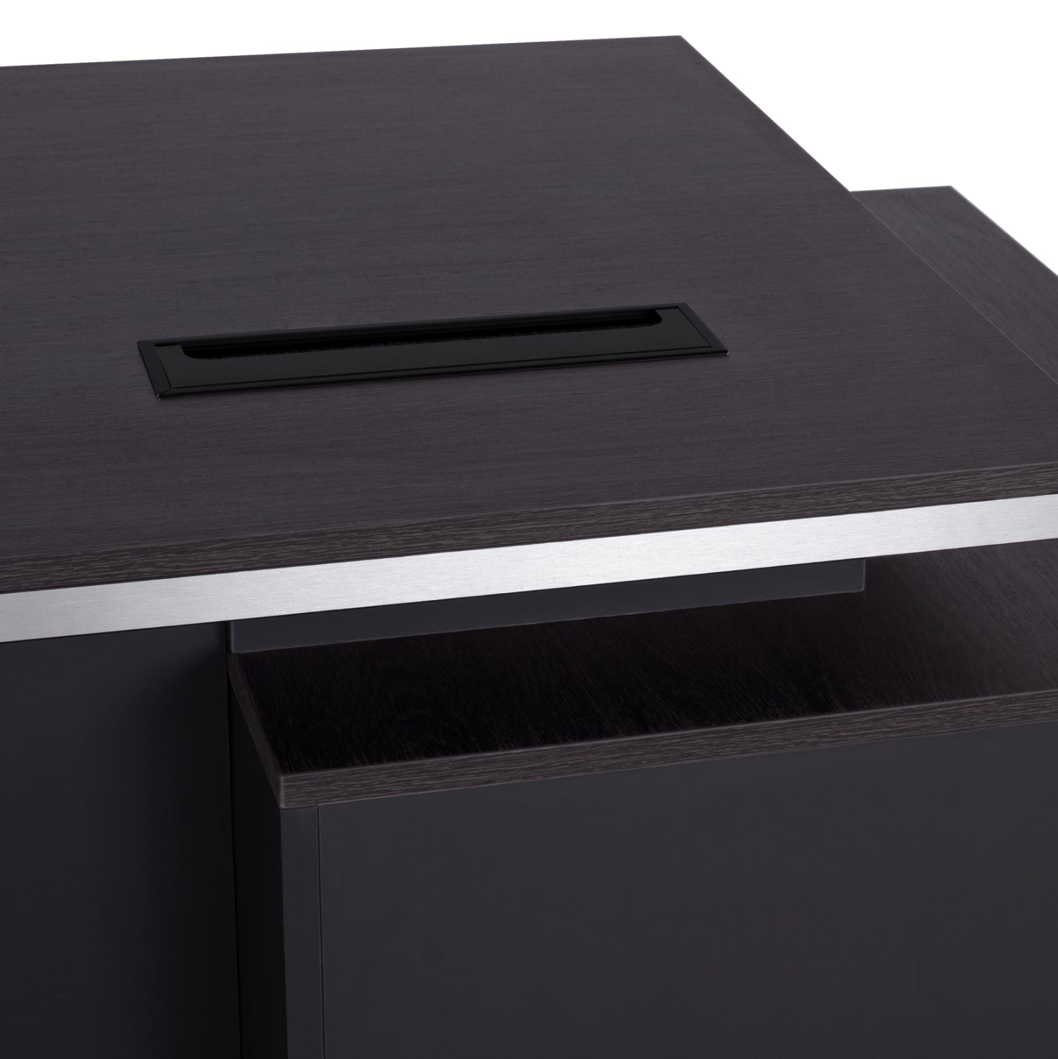 Офис бюро ROSEWOOD  ляв шкаф цвят венге-сив 180X80X76см