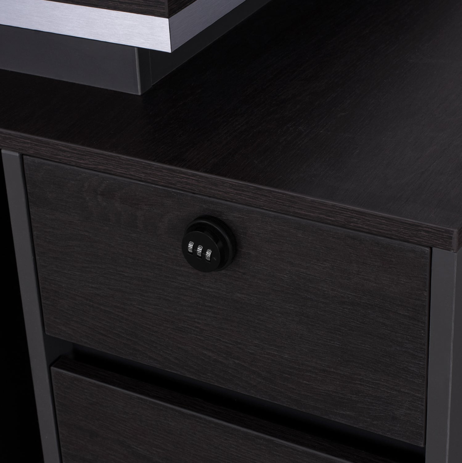 Офис бюро  ROSEWOOD  десен шкаф цвят венге 180X80X76см