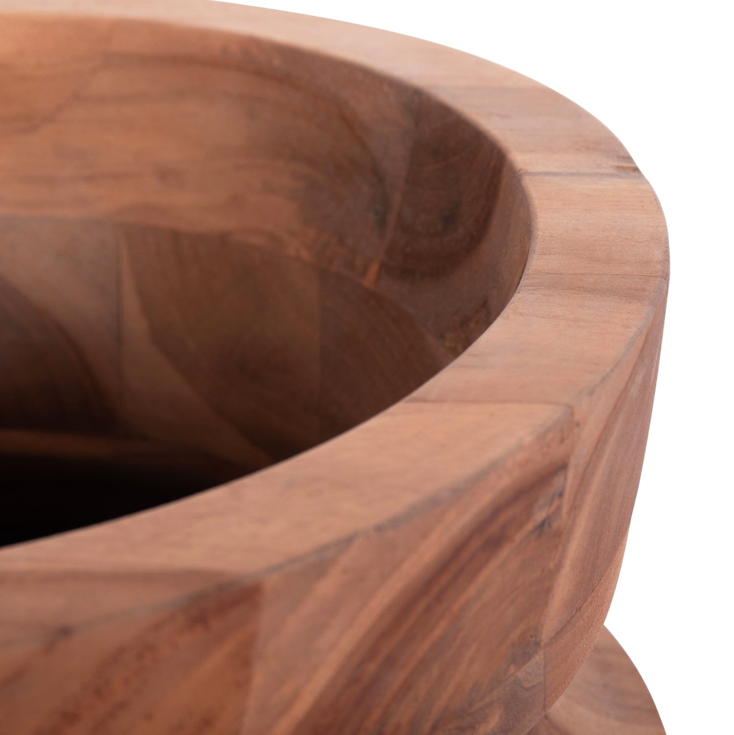 Декоративни подови вази 2бр. LINTER фибро цимент черно-тиково дърво 47сми 60cm