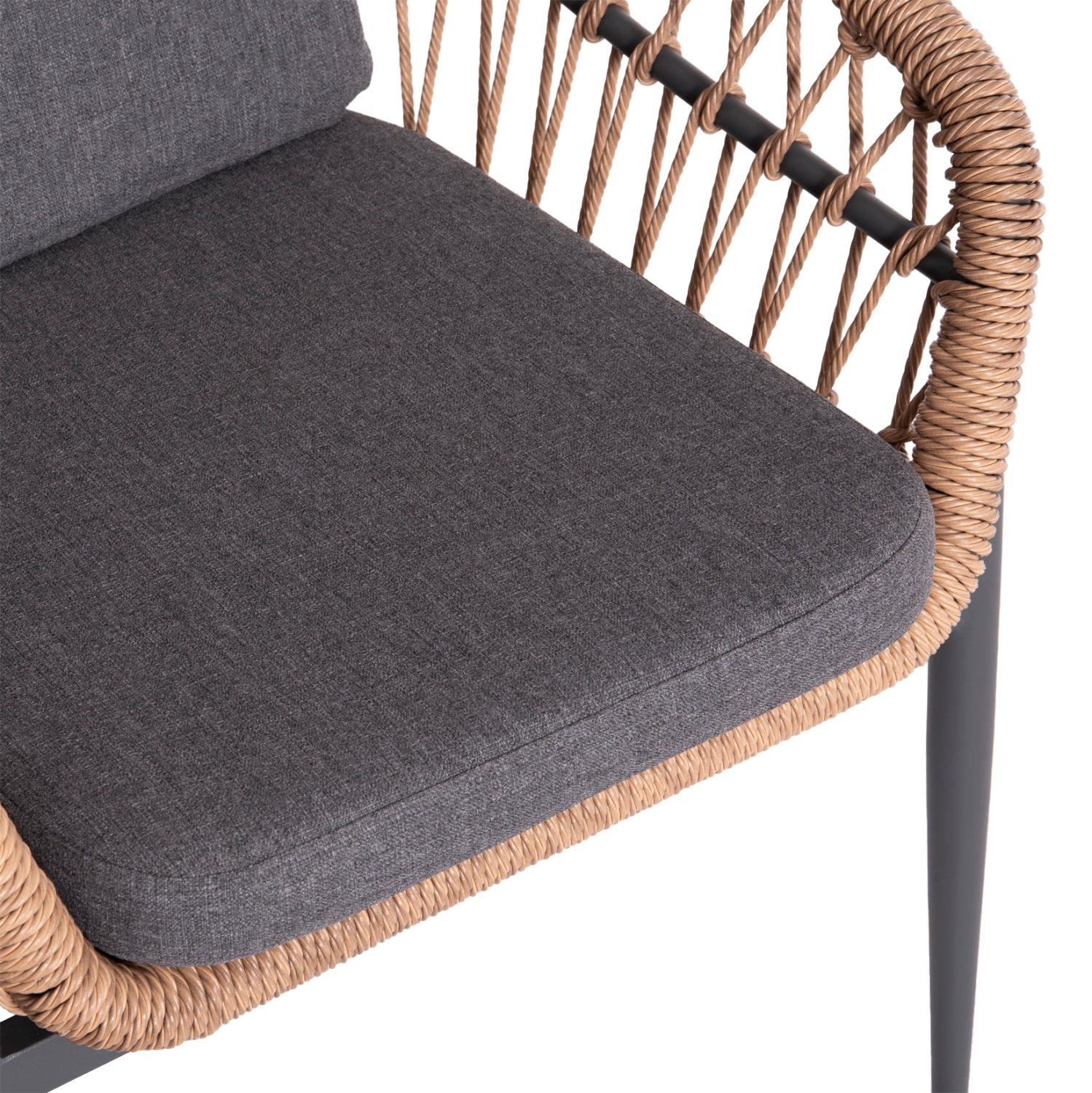 Градински комплект  7бр KRUM /маса 160-240x90x73 тъмно сив алуминий--ператан