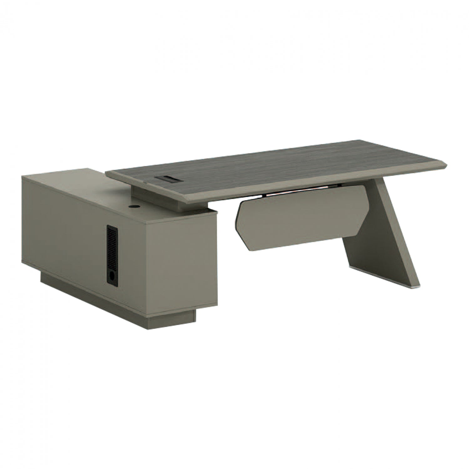 Професионално бюро серия LUX 196x150x75h см. реверсивен ъглов/ мока цвят