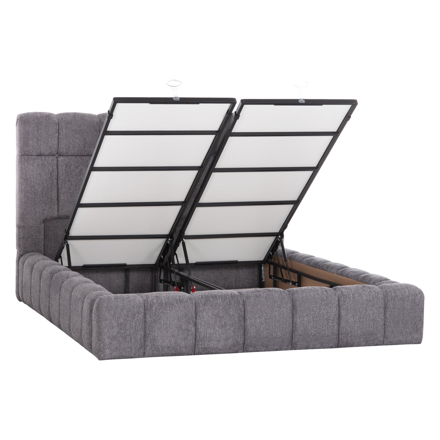 Двойно легло с матрак и място за съхранение RAMON букле 160x200cm