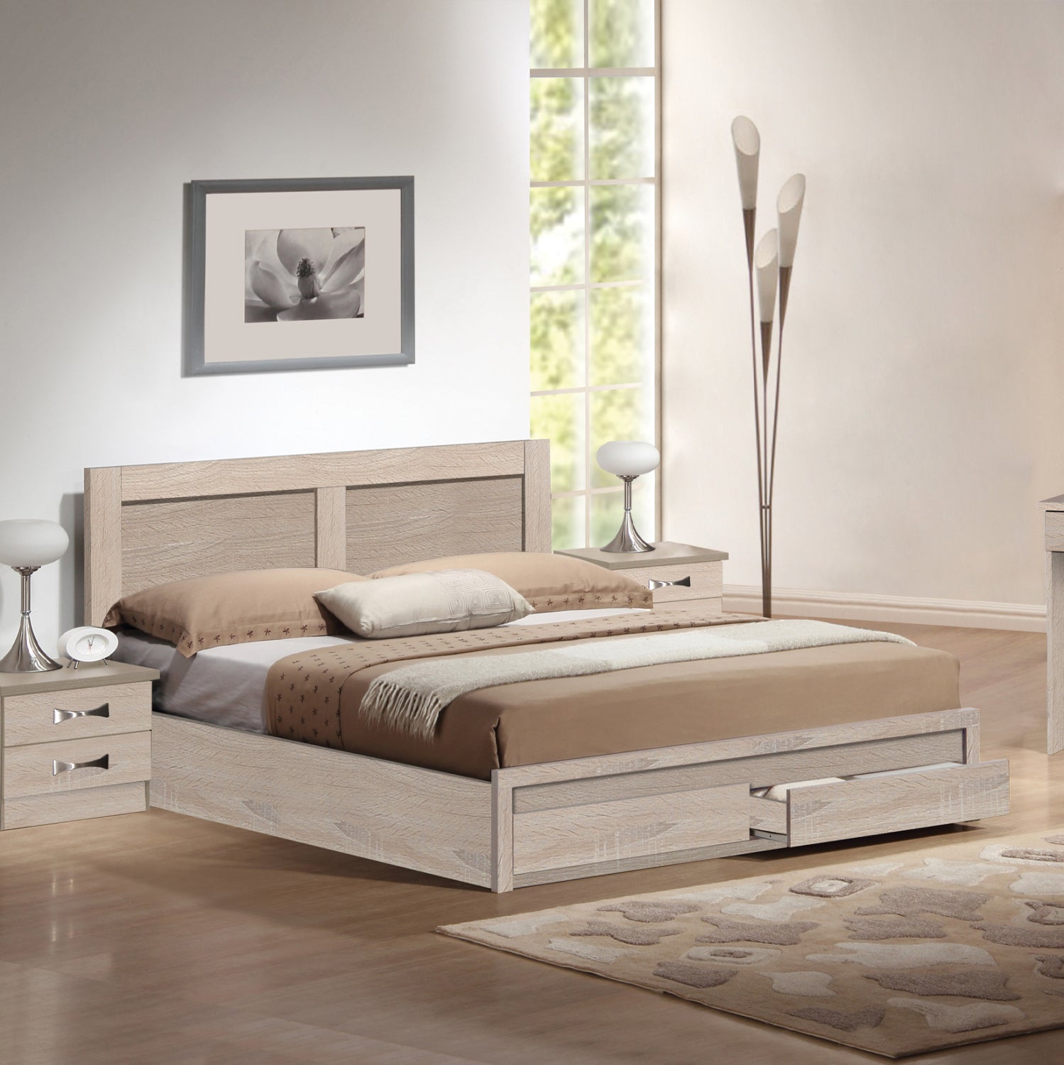 Двойно легло CAPRI  сонома цвят  150x200cм