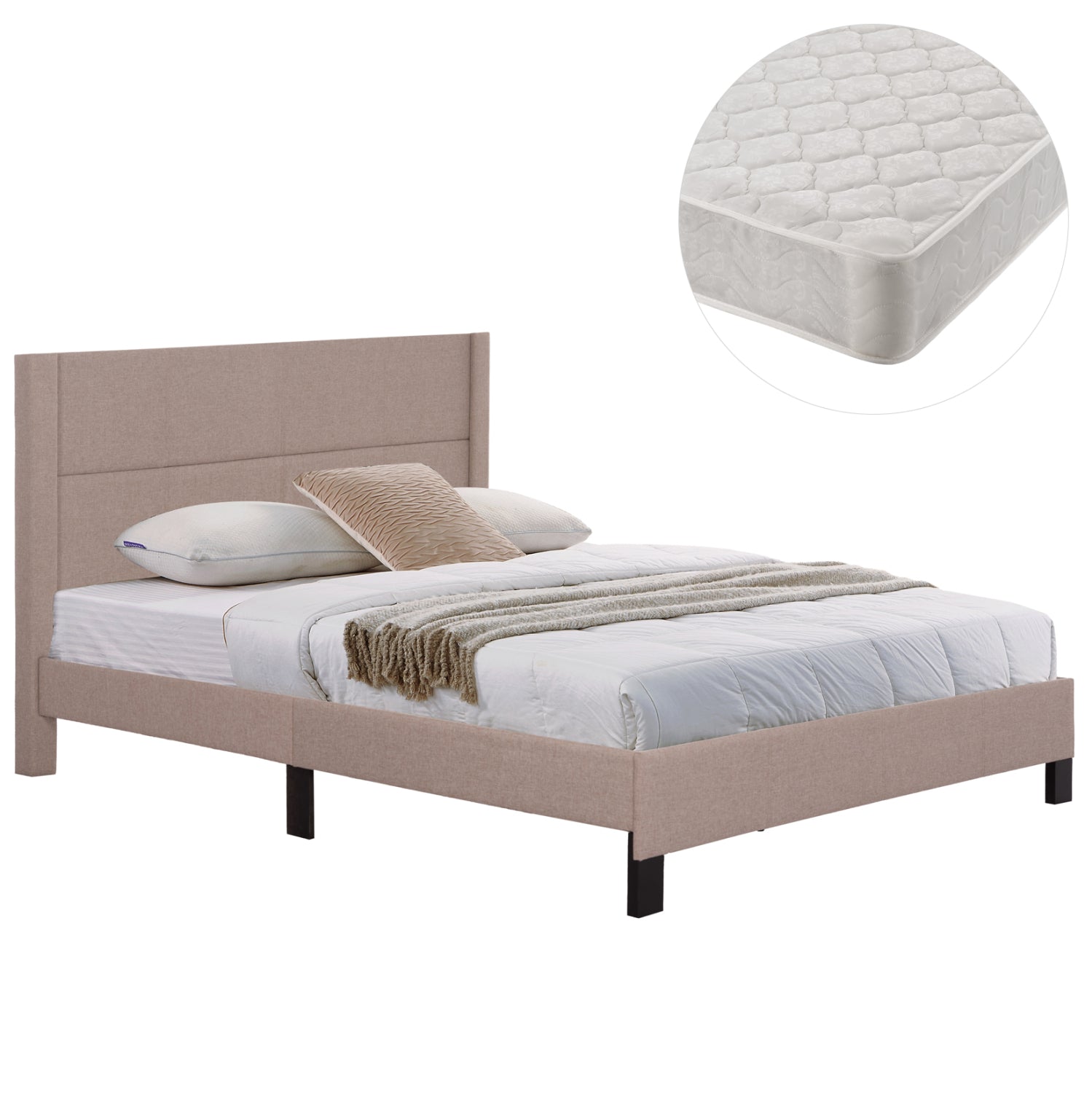 Спалня TRILLOP бежов плат 160x200cм