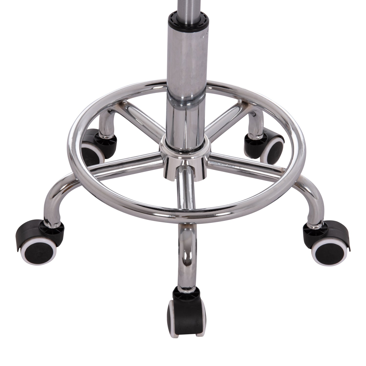 Дизайнерска въртяща се табуретка Iris черна pu homemarkt φ32x45-60hсм.