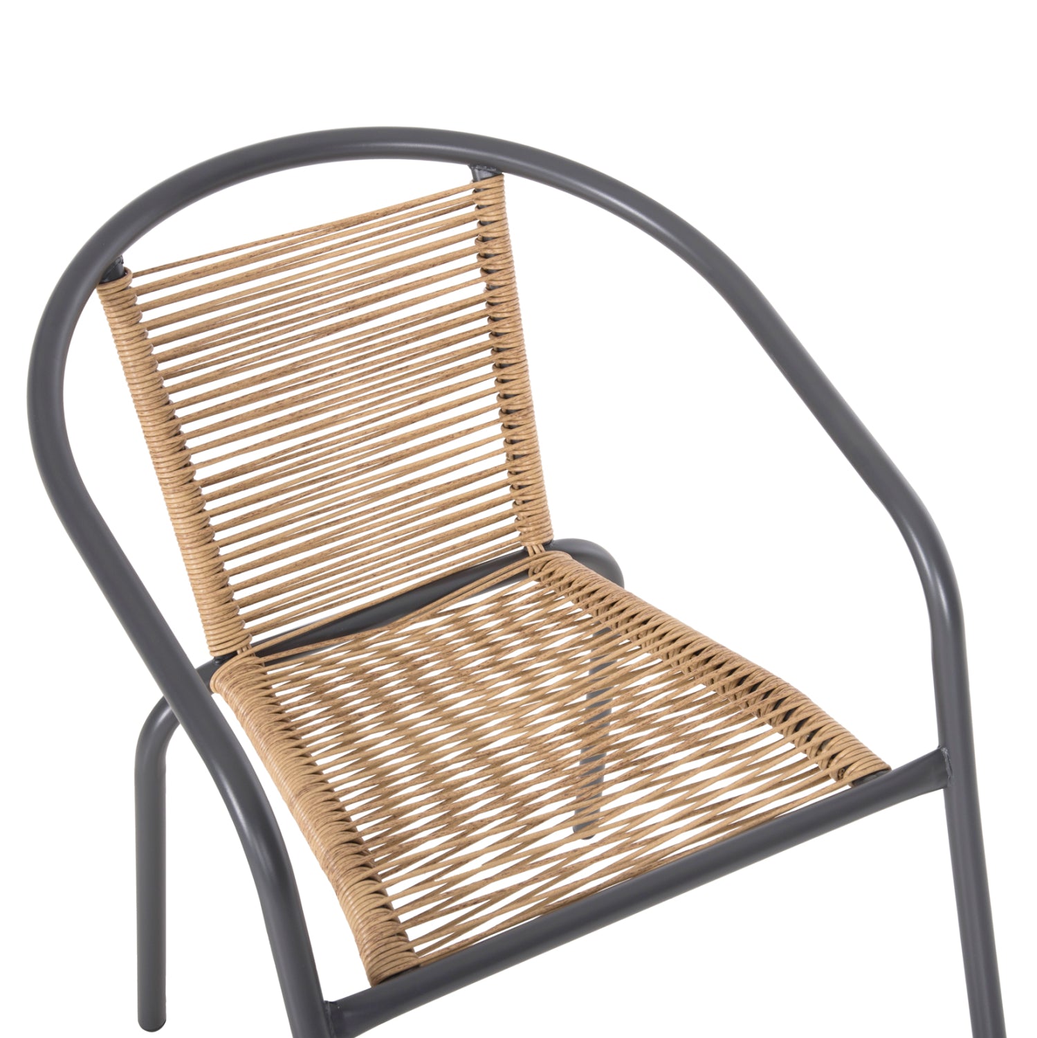 Градински комплект SWIFTER 5бр метални столове и маса110x60 сиво-естествено