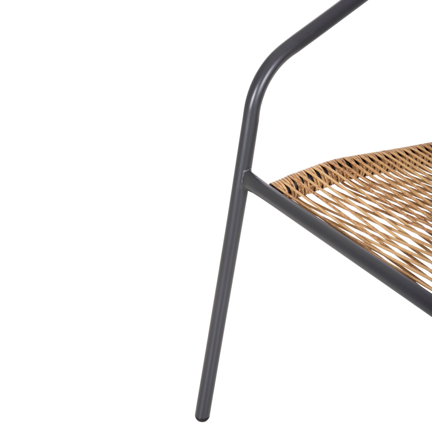 Градински комплект SWIFTER 5бр метални столове и маса110x60 сиво-естествено