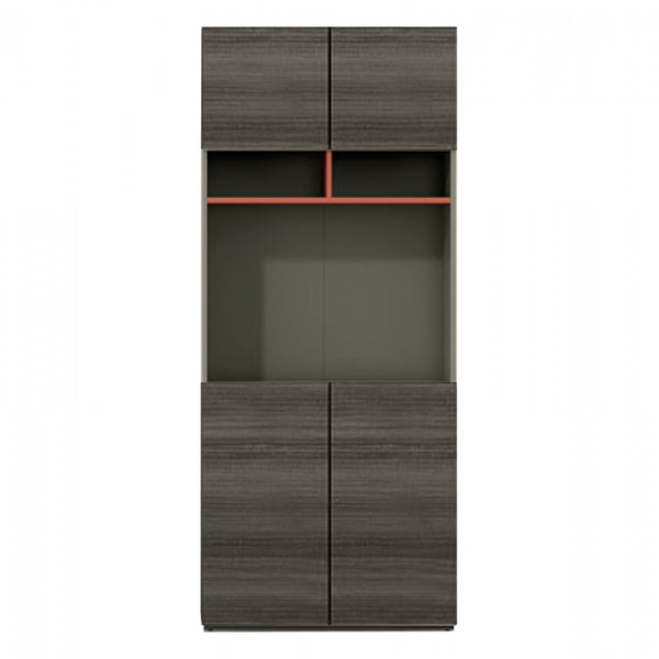 Библиотека LUX цвят мока-сив-оранжев  80X40X190см