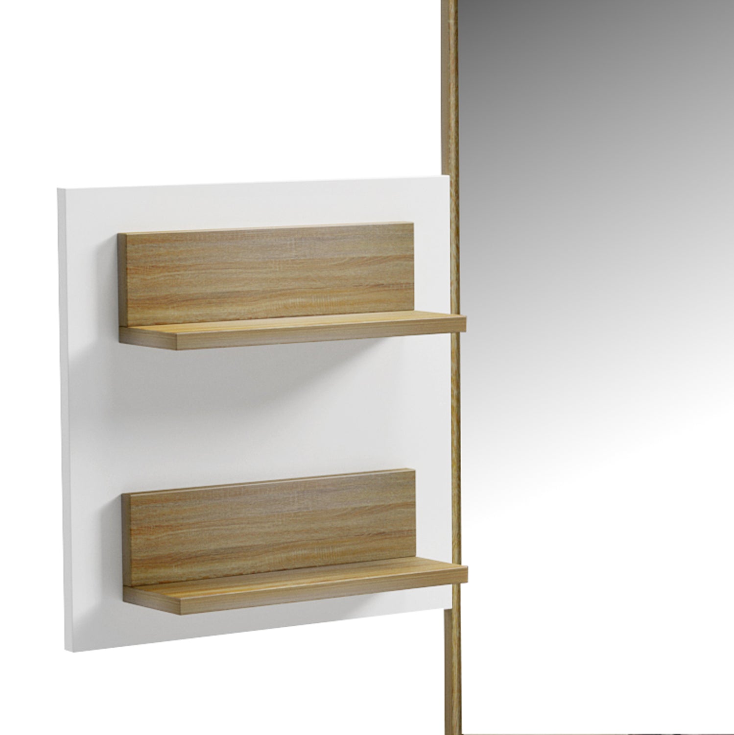 Входен комплект антре 2бр CHERYL меламин в бяло-сонама 125x40x120см