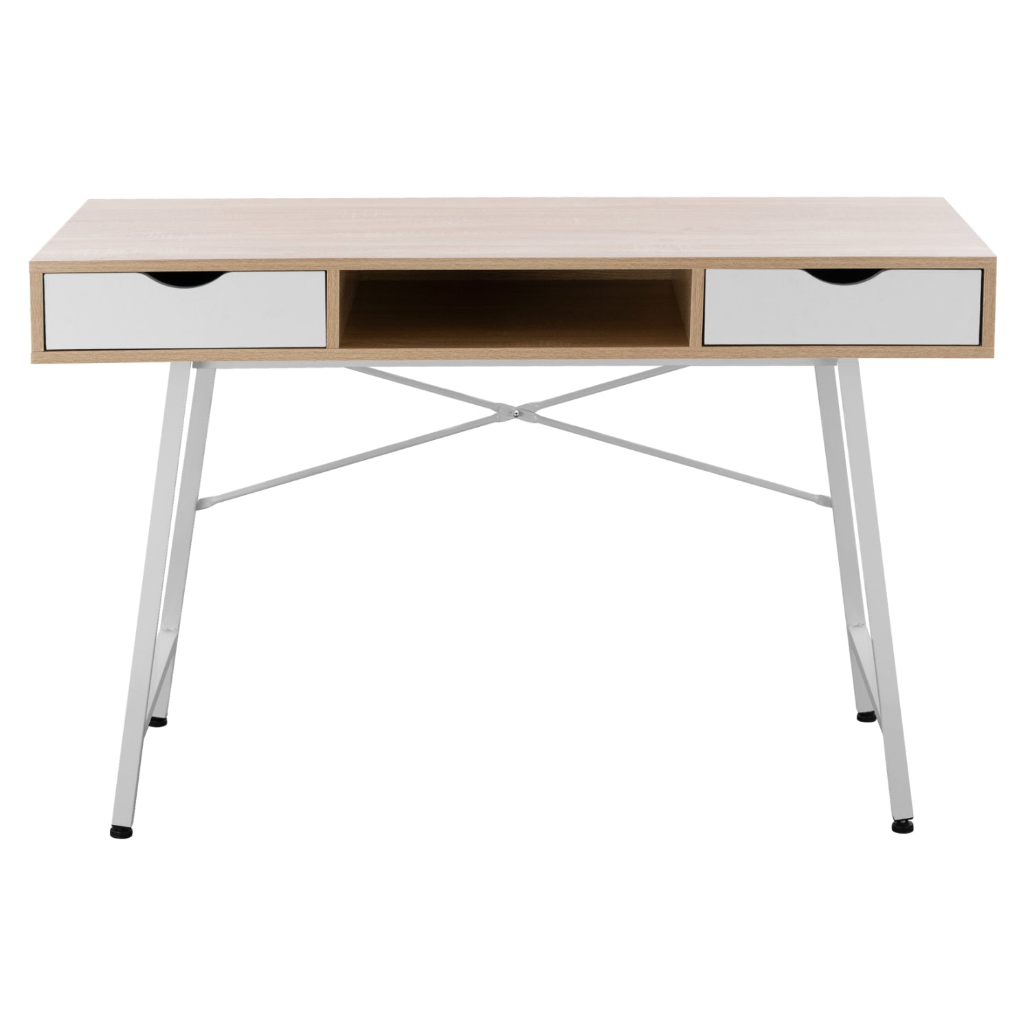 Офис бюро 2128 цвят бял-сонома 120X48X76.5 см