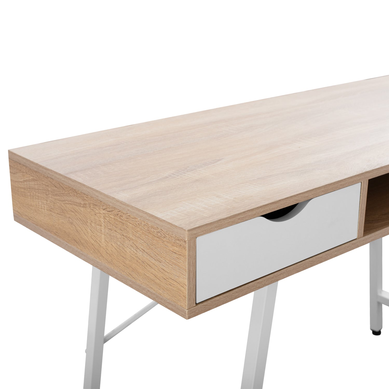 Офис бюро 2128 цвят бял-сонома 120X48X76.5 см