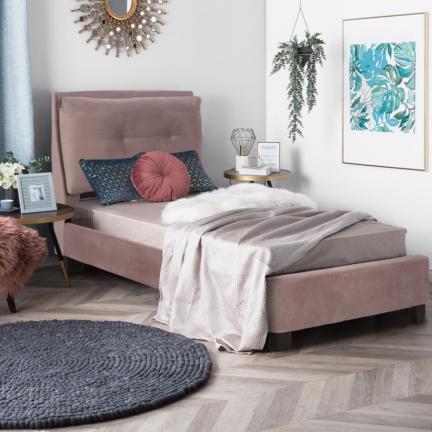 Легло с матрак riley rotted apple velvet -- за 90x200 см