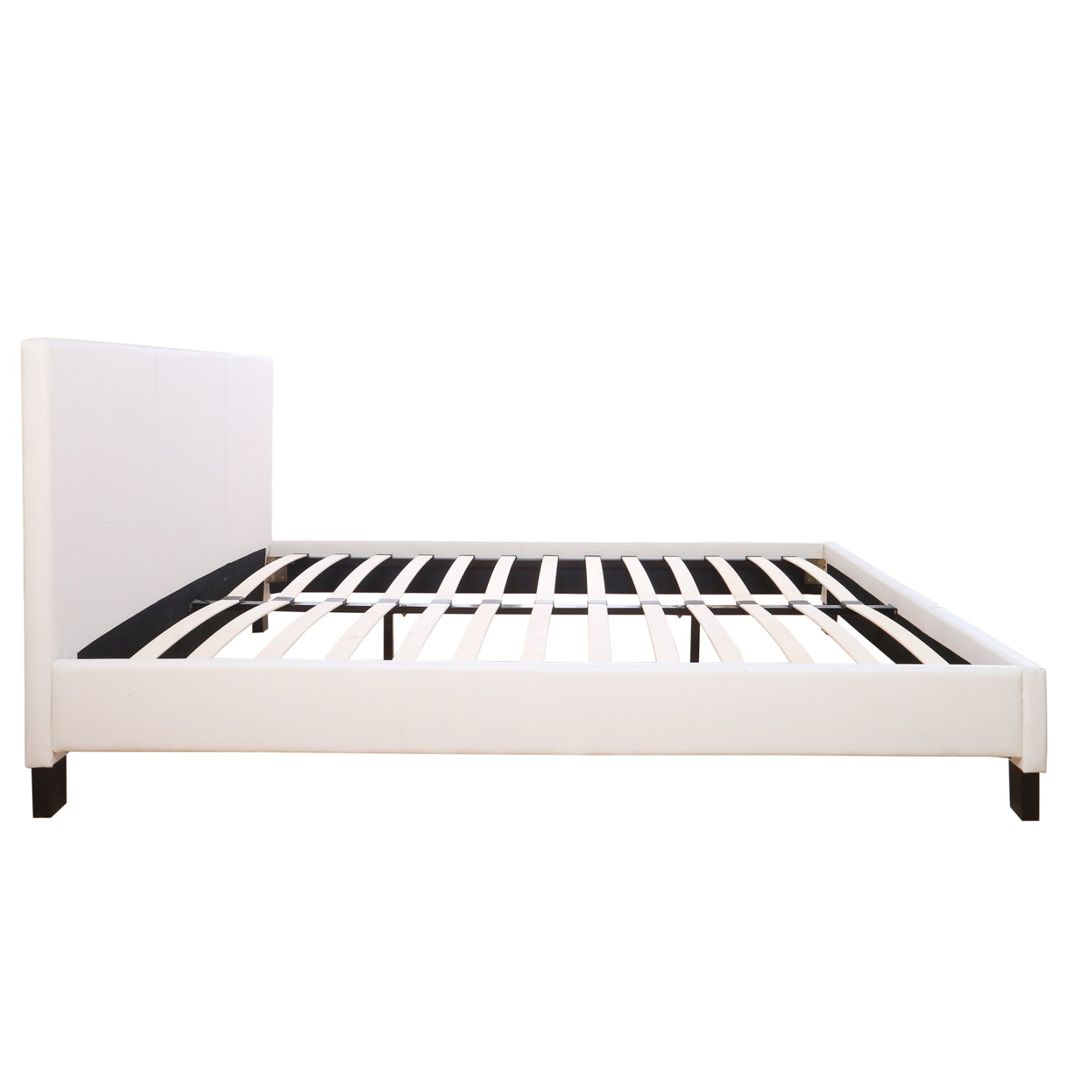 Легло с матрак BECCA бял pu -- за 150x200см